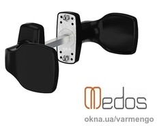 Ручка дверная ухват-ухват, чёрная (Ral 9005).